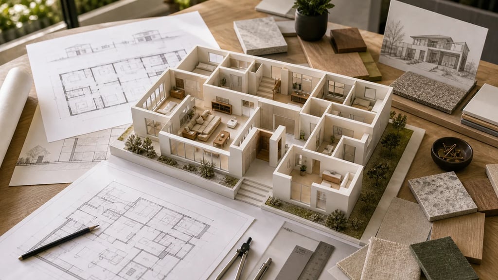 AI home design CAD software showing floor plan with visualization overlay