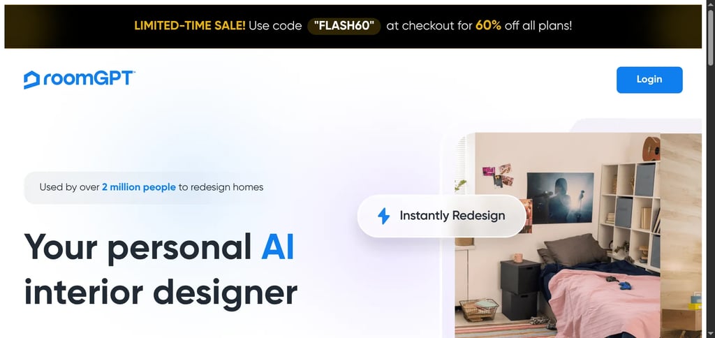 RoomGPT free AI interior design tool