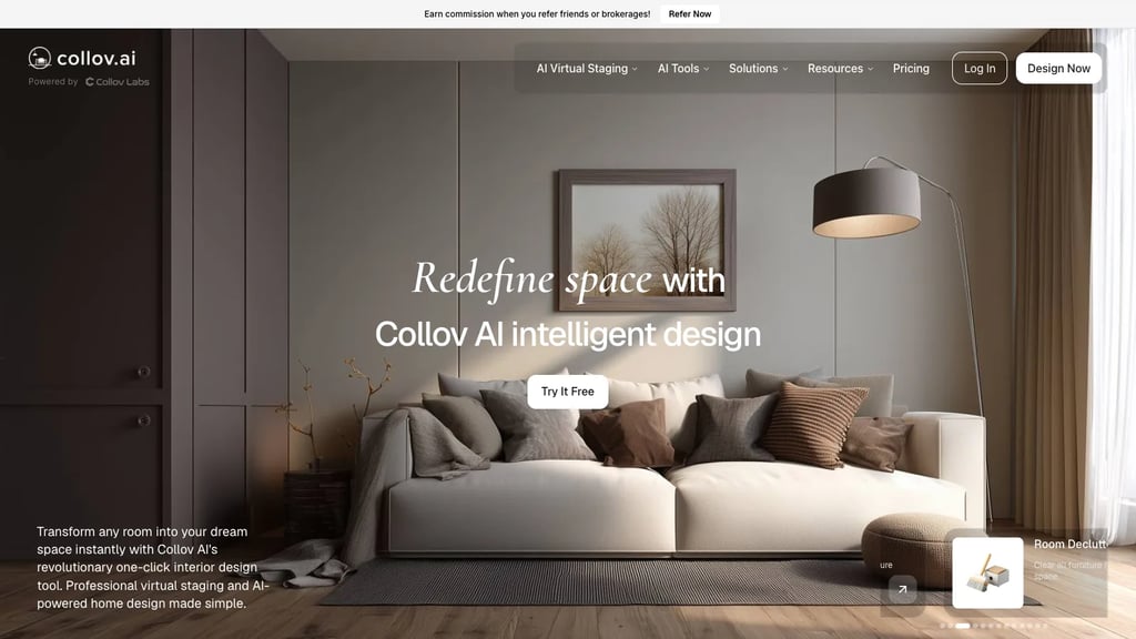 Collov AI landing page hero section