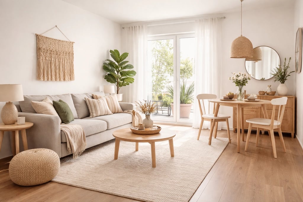 Virtual staging for rental properties showing before and after