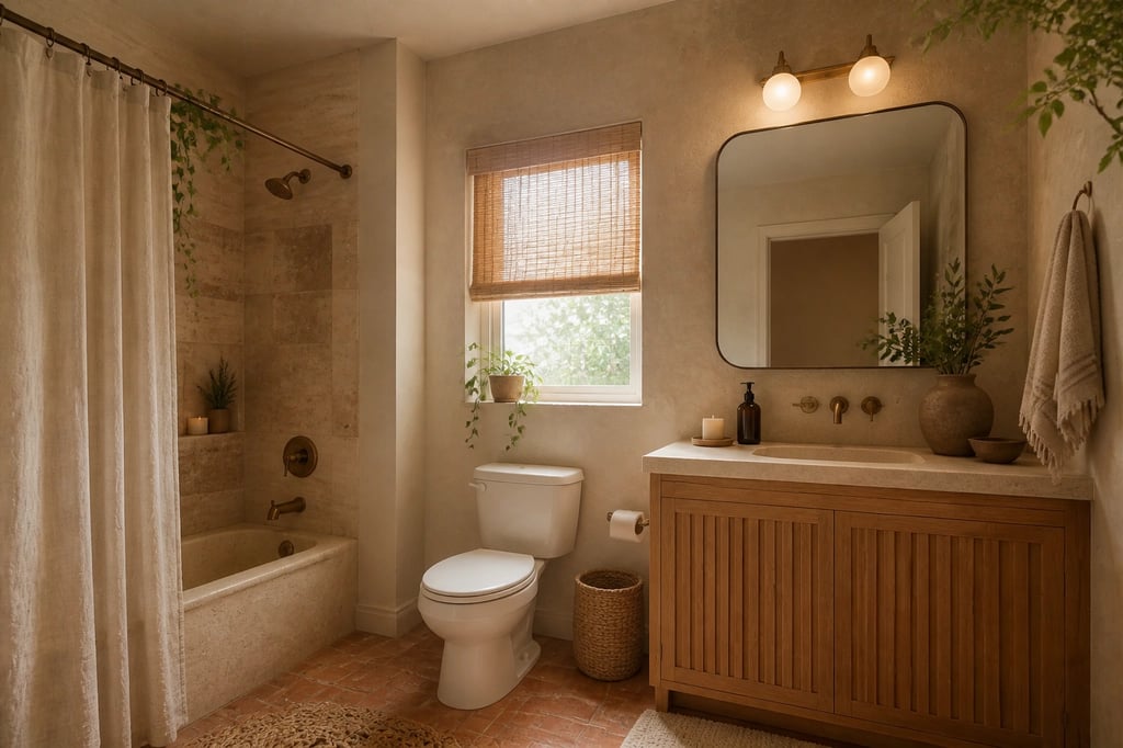 The same bathroom as an AI remodel concept made with AI Smart Decor