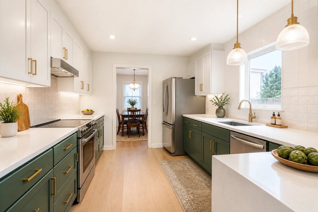 The same kitchen as an AI renovation concept made with AI Smart Decor