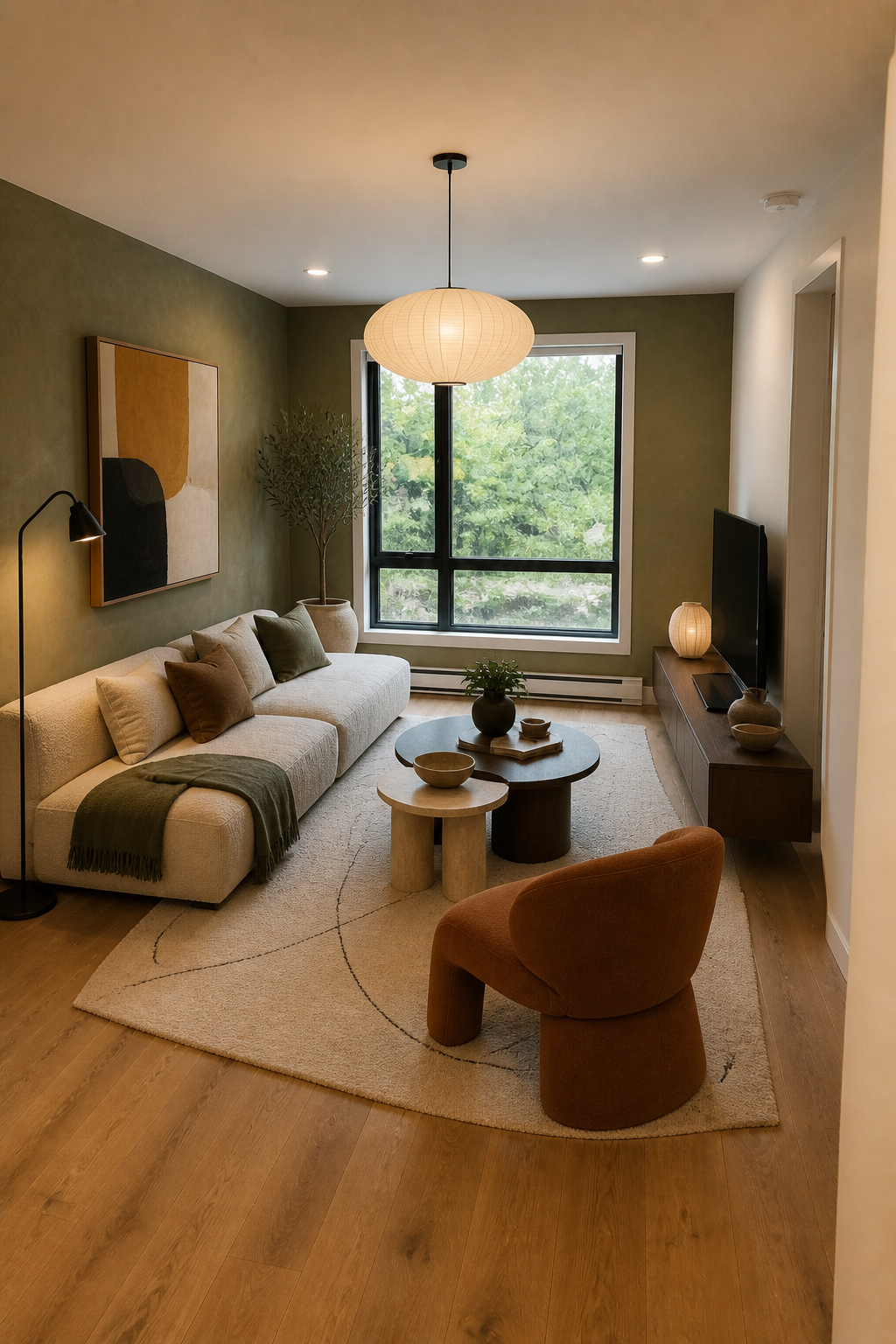 Living room design after