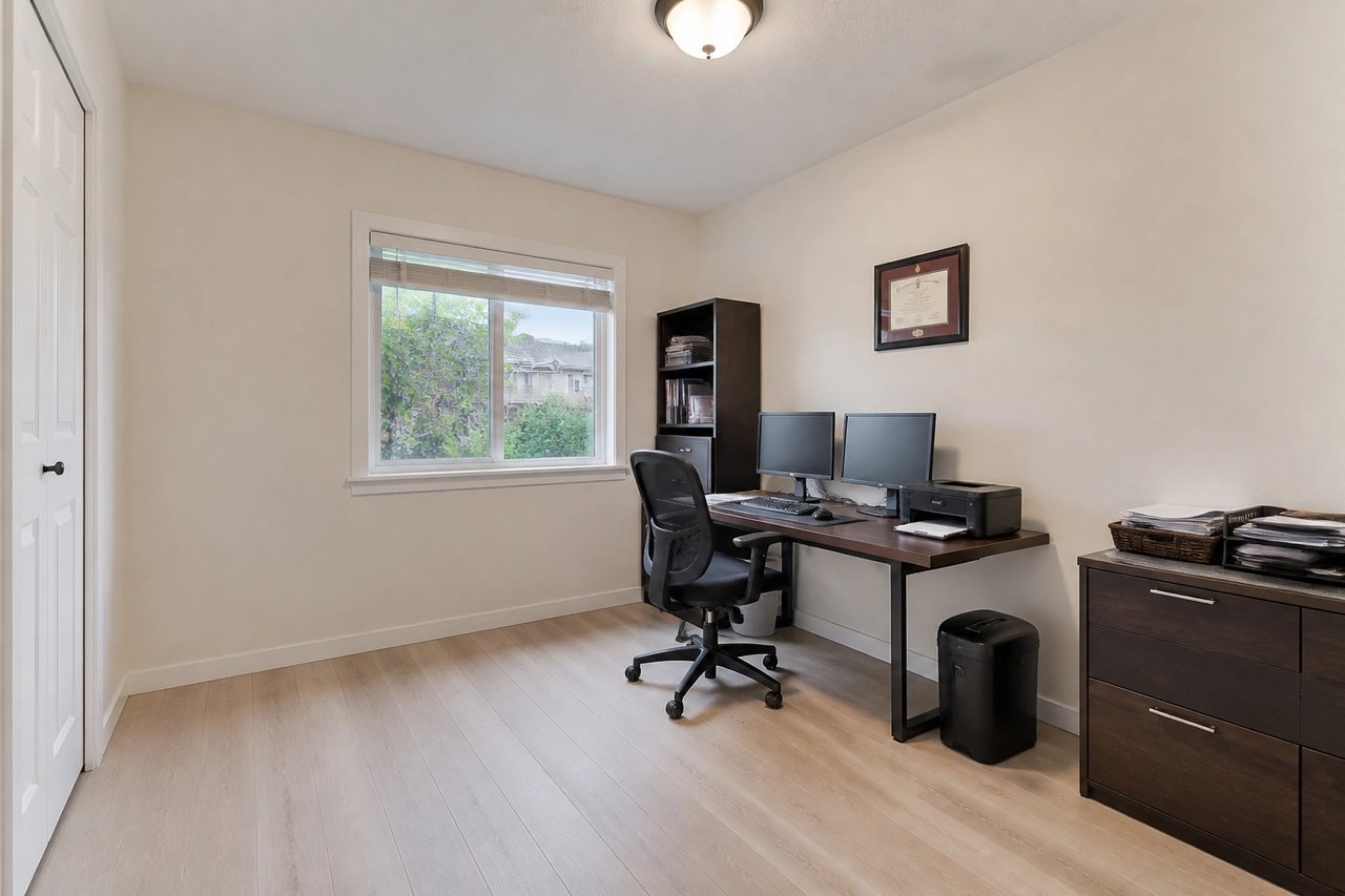 Plain white room walls before AI redesign
