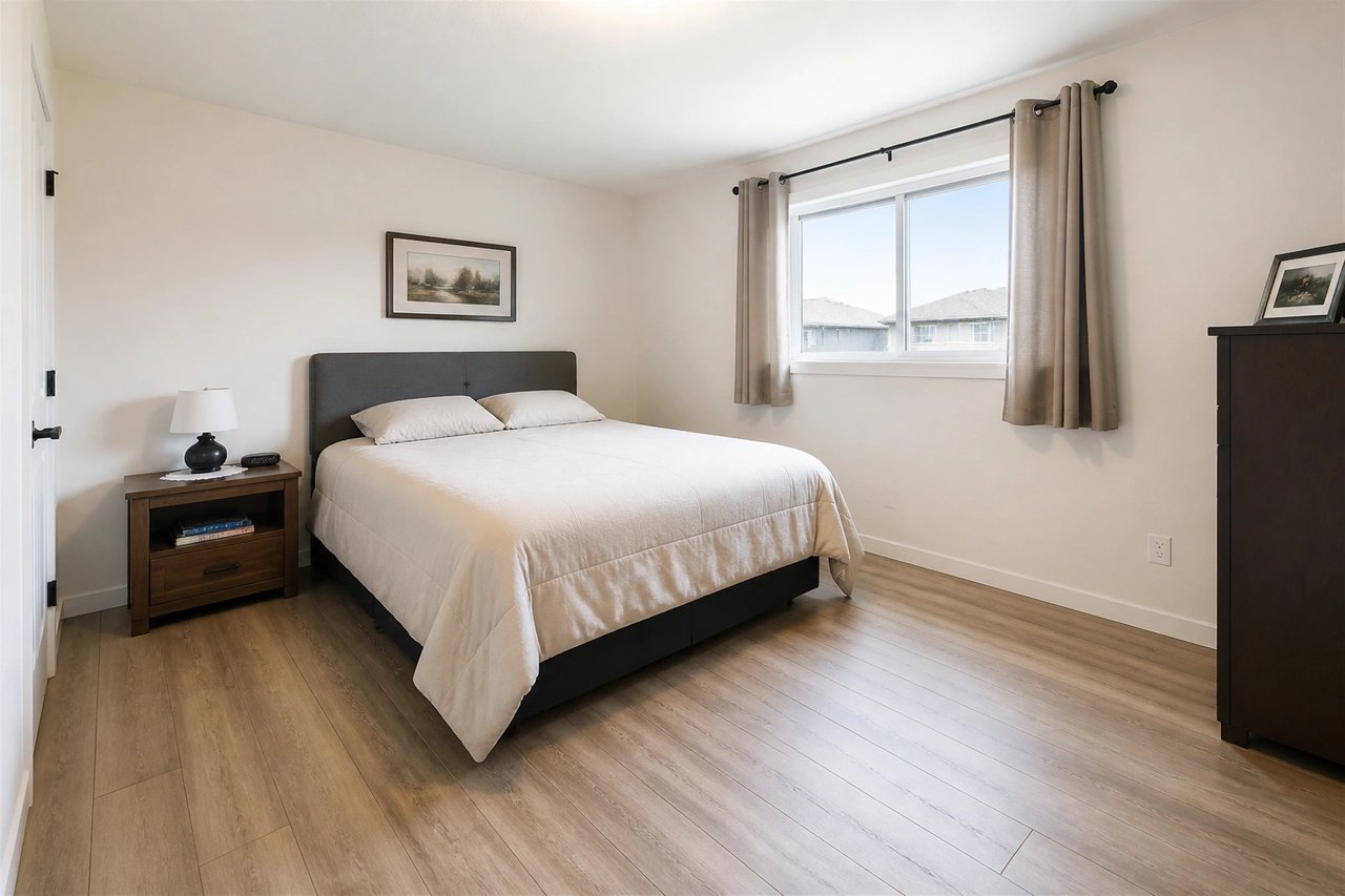 Plain bedroom before AI redesign