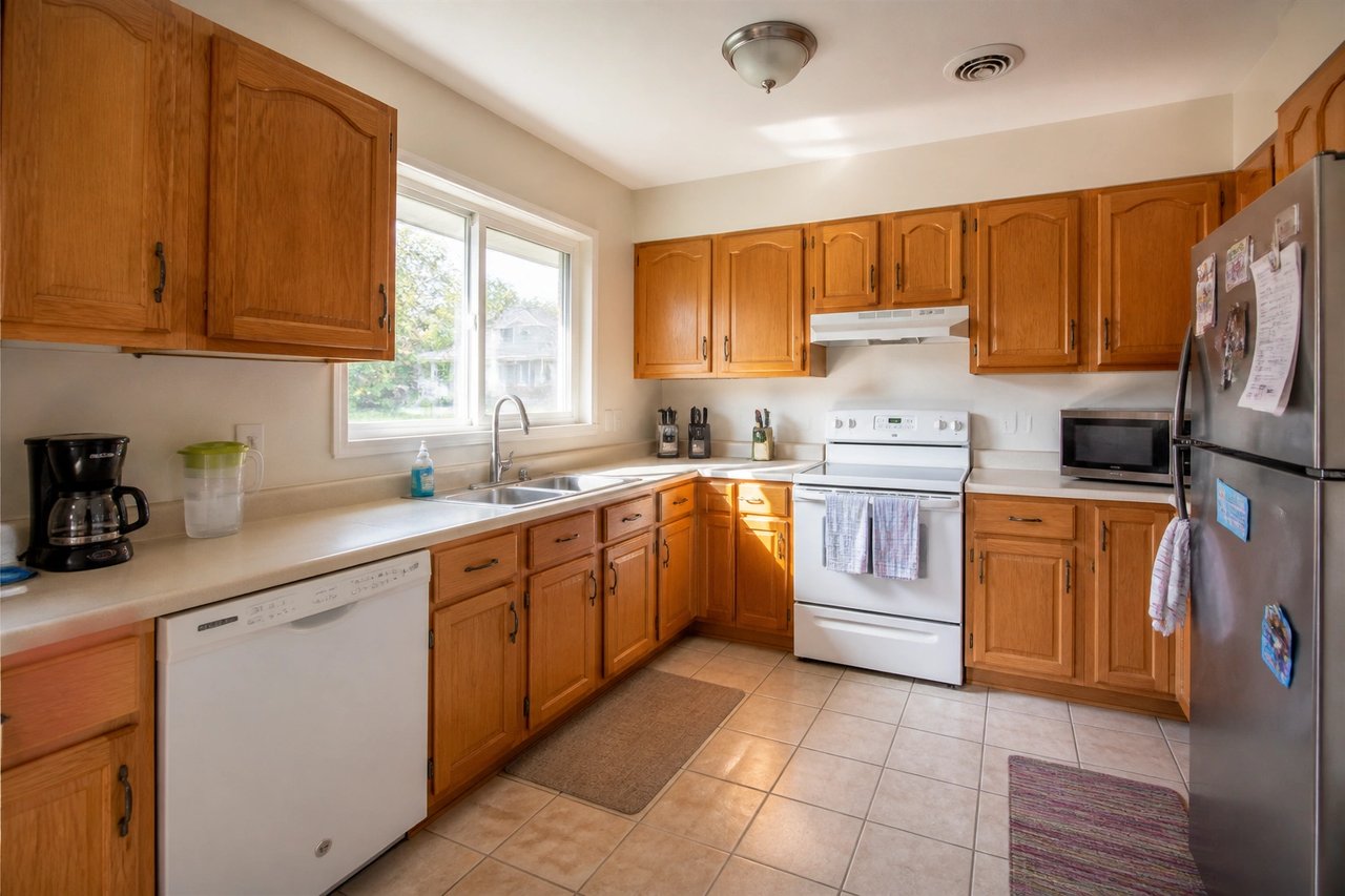 Plain kitchen before AI redesign