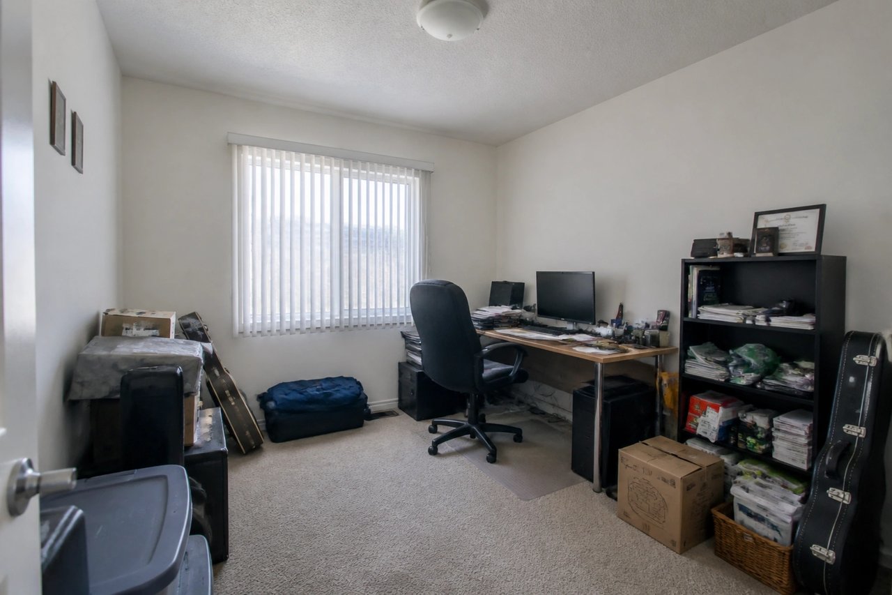 Plain home office before AI redesign