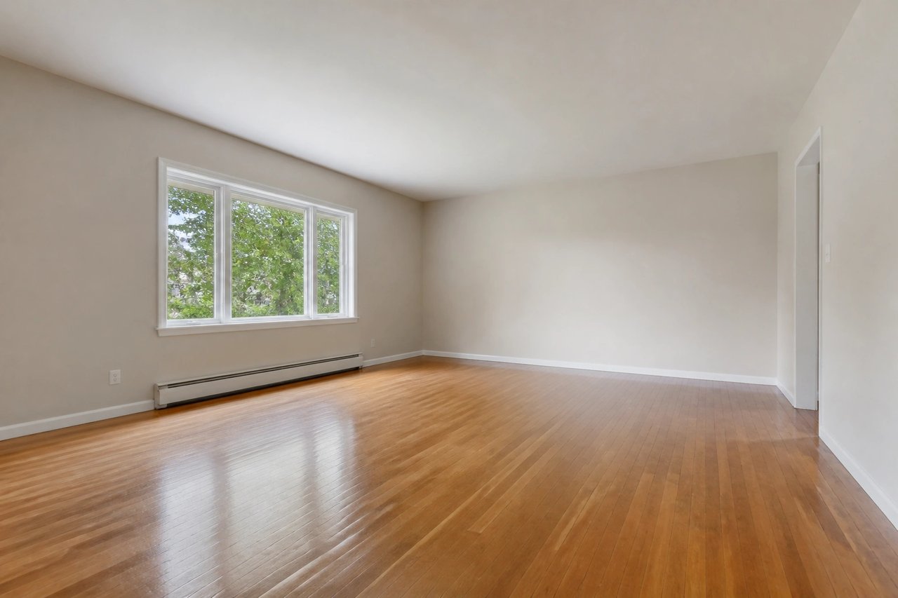 Empty room before virtual staging