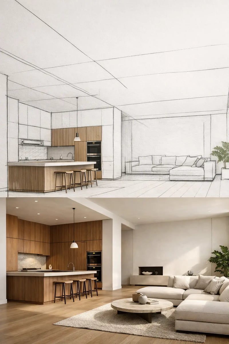 Sketch to render before