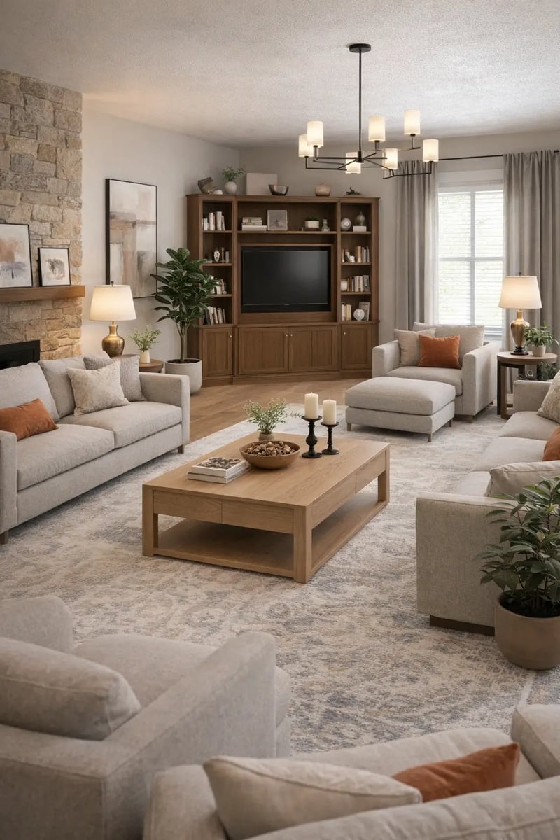 Living room design after