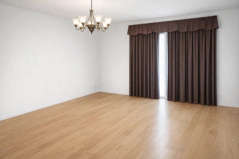 Change the walls to white and add hardwood flooring